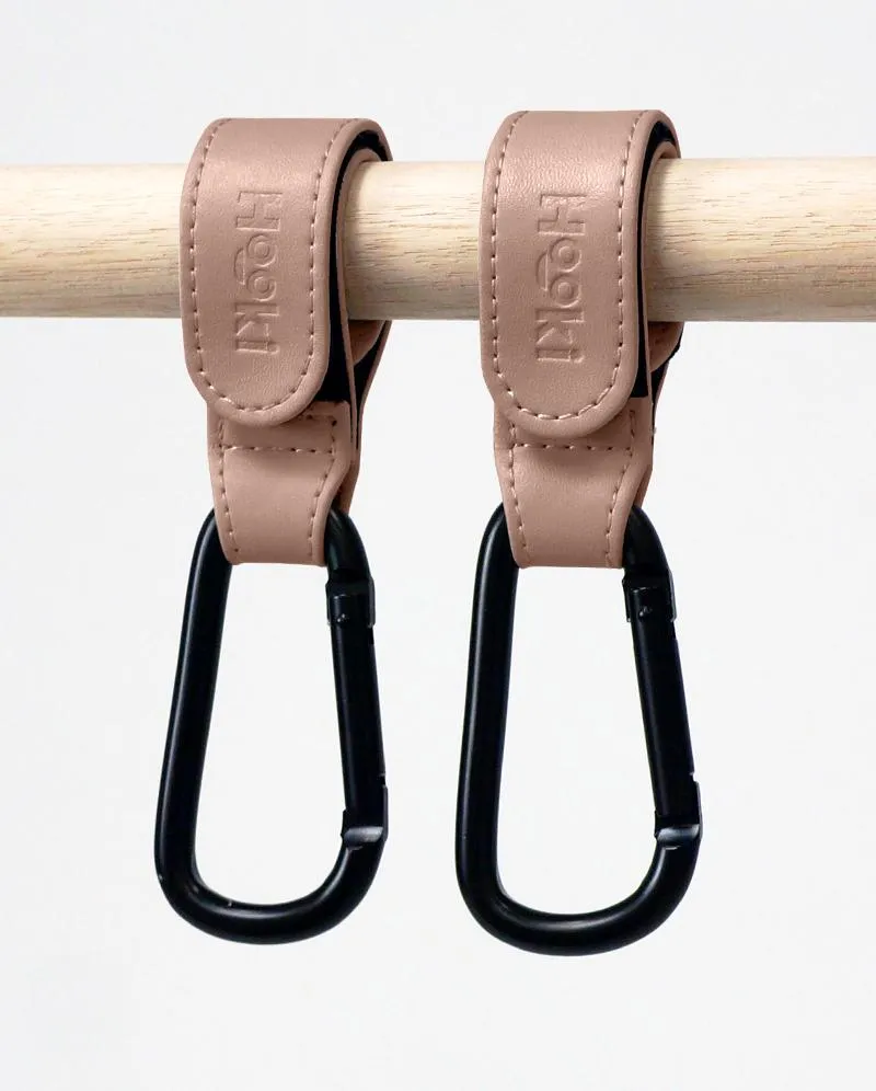 Hooki Pram Clip Hook Set - Mauve