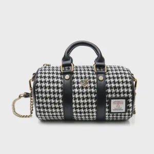 Islander | The Mini Duffel Bag  Black and white Dogtooth