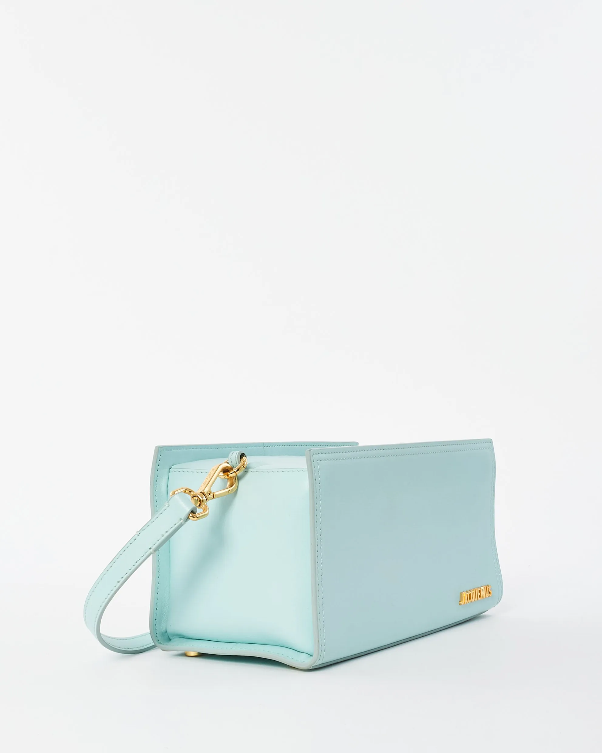 Jacquemus Light Turquoise Leather Le Rectangle Shoulder Bag