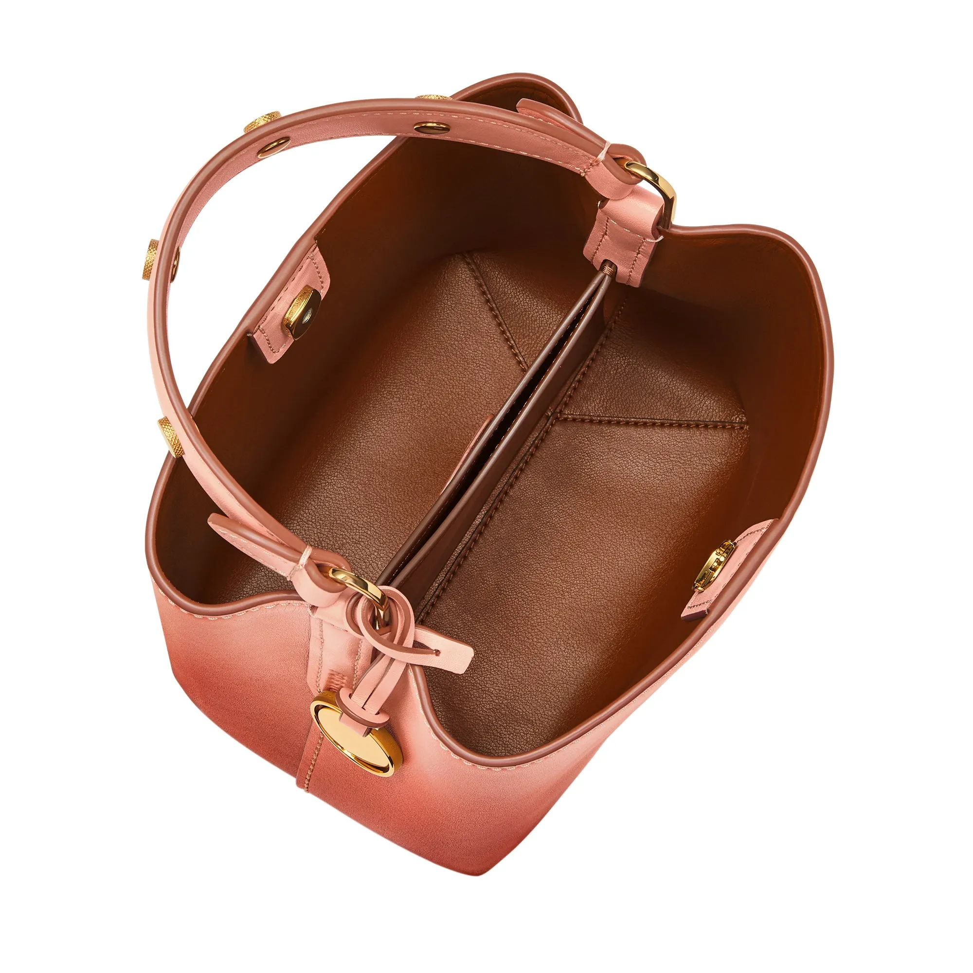 Jessie Leather Small Bucket Crossbody Bag