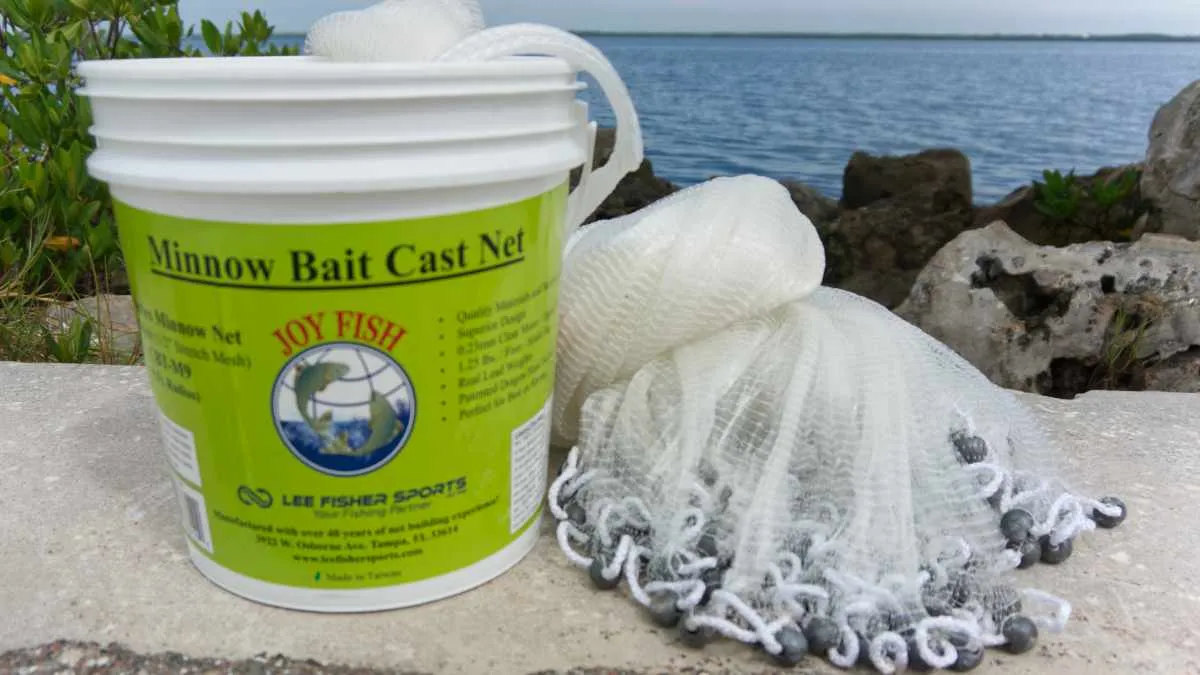 Joy Fish Minnow Cast Nets CBT-M12, 12 ft. Radius, 1/4" Sq. Mesh