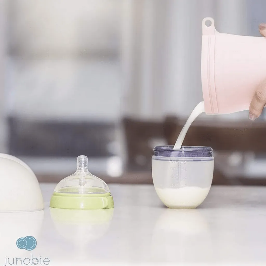 Junobie Reusable Silicone Breastmilk Storage Bags- 2pk (Rose)- CLEARANCE