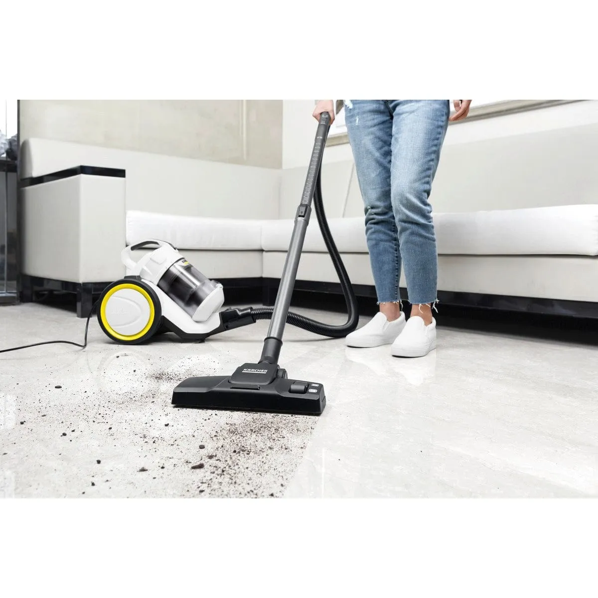 Karcher White Multi-cyclone Dry Vacuum Cleaner - VC 3 Plus-White