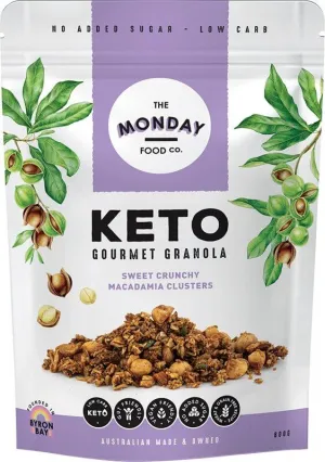 Keto Gourmet Granola - Sweet Crunchy Macadamia Clusters - 800g