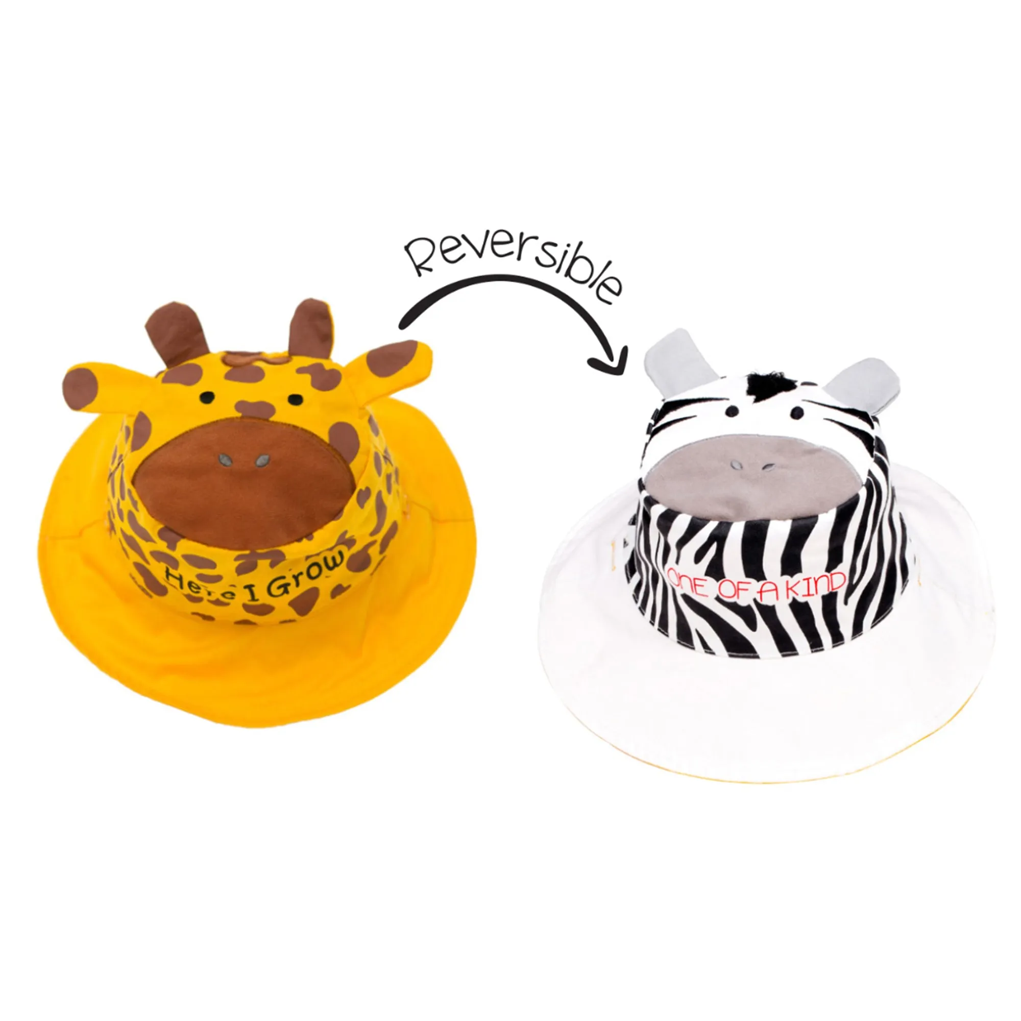 Kids Sun Hat Giraffe Zebra