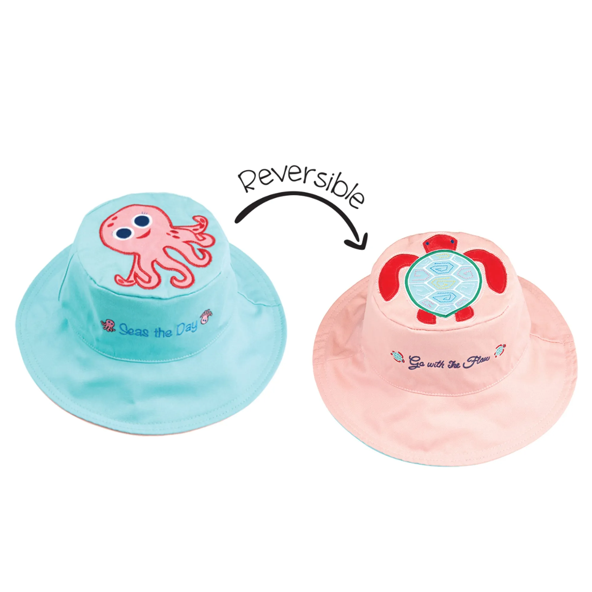 Kids Sun Hat Octopus Turtle