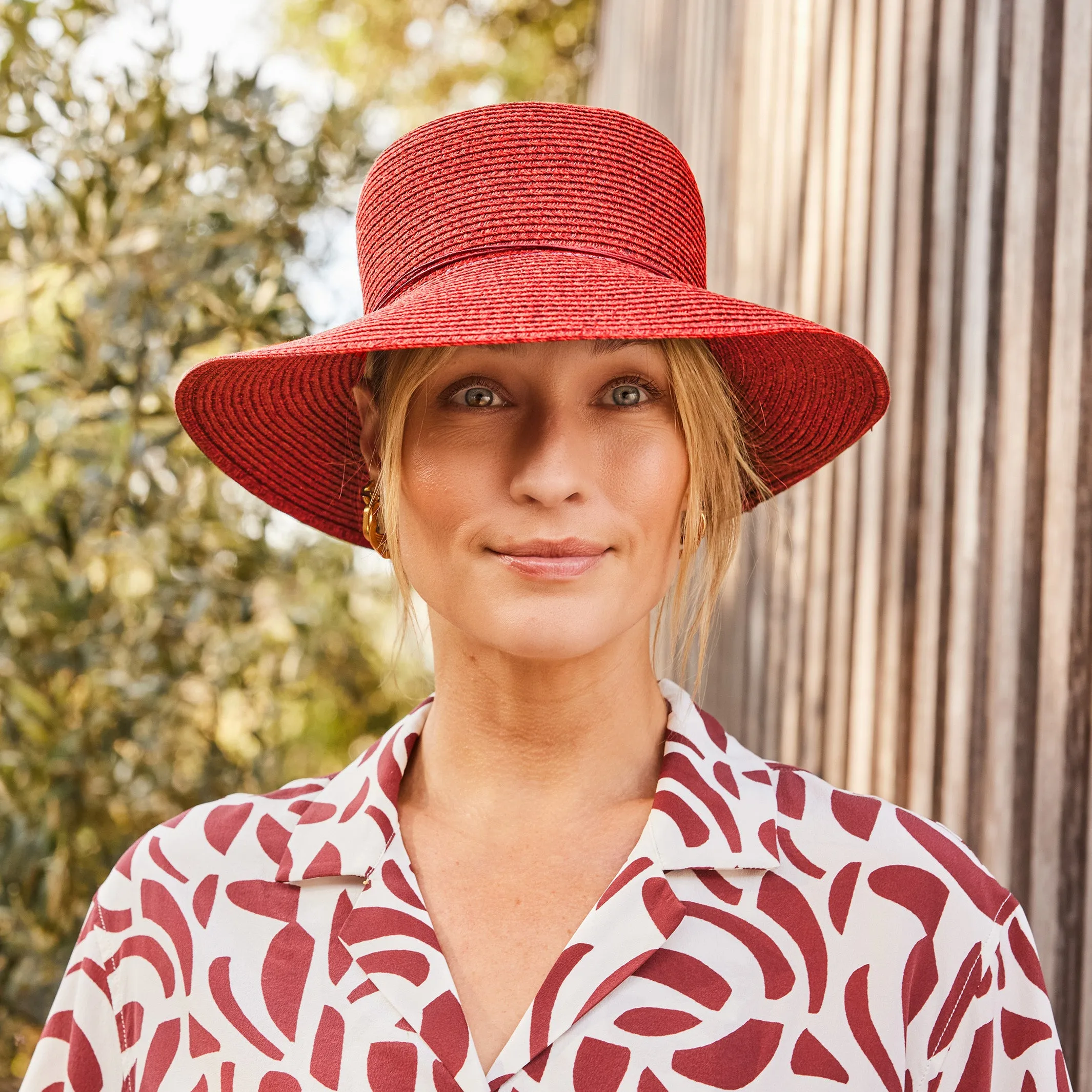 Lacey Bucket Hat - Dark Red