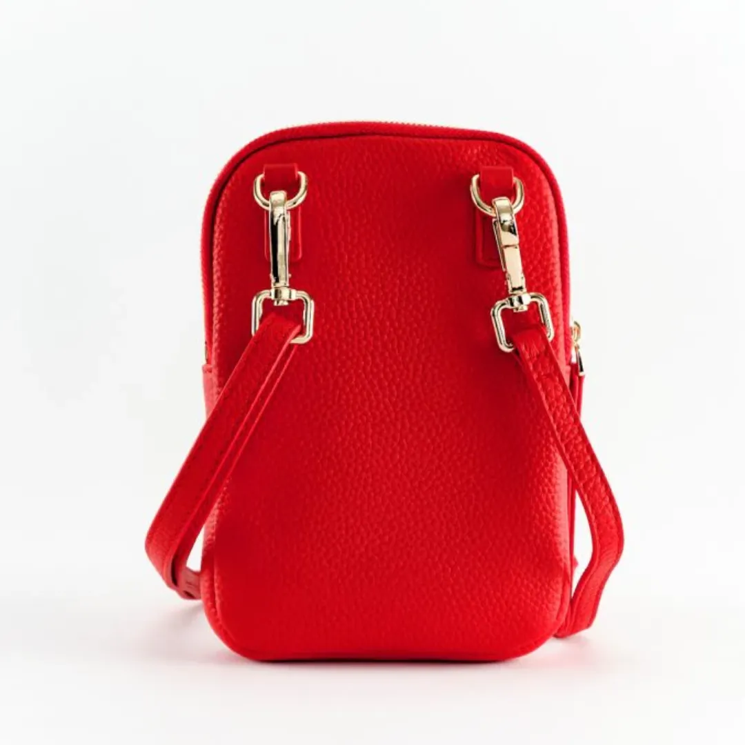 Landa Leather Cassia Phone Bag | Red
