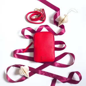 Landa Leather Cassia Phone Bag | Red