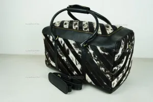 Large Duffel Bag!! Cowhide Patchwork Duffel Bag | Hair-On-Leather Travel Bag | Cow Skin Luggage Bag | Handmade Cowhide Duffel Bag | DB101
