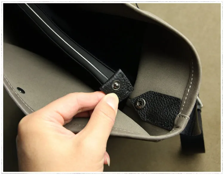 Large Womens Khaki Leather Shoulder Barrel Tote Bag Bucket Tote Handbag Purse Work Bag for Ladies