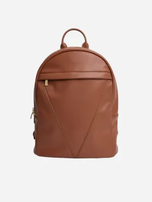 Laurie Vegan Bio-Based Bamboo Leather Backpack | Brown