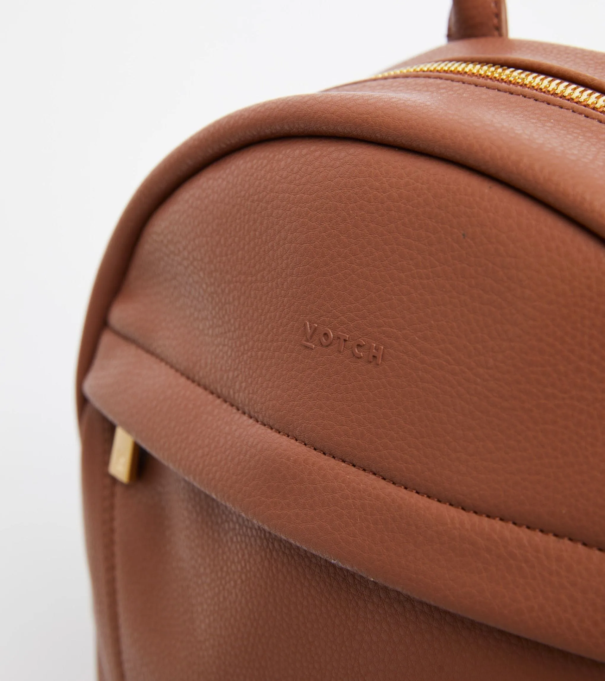 Laurie Vegan Bio-Based Bamboo Leather Backpack | Brown