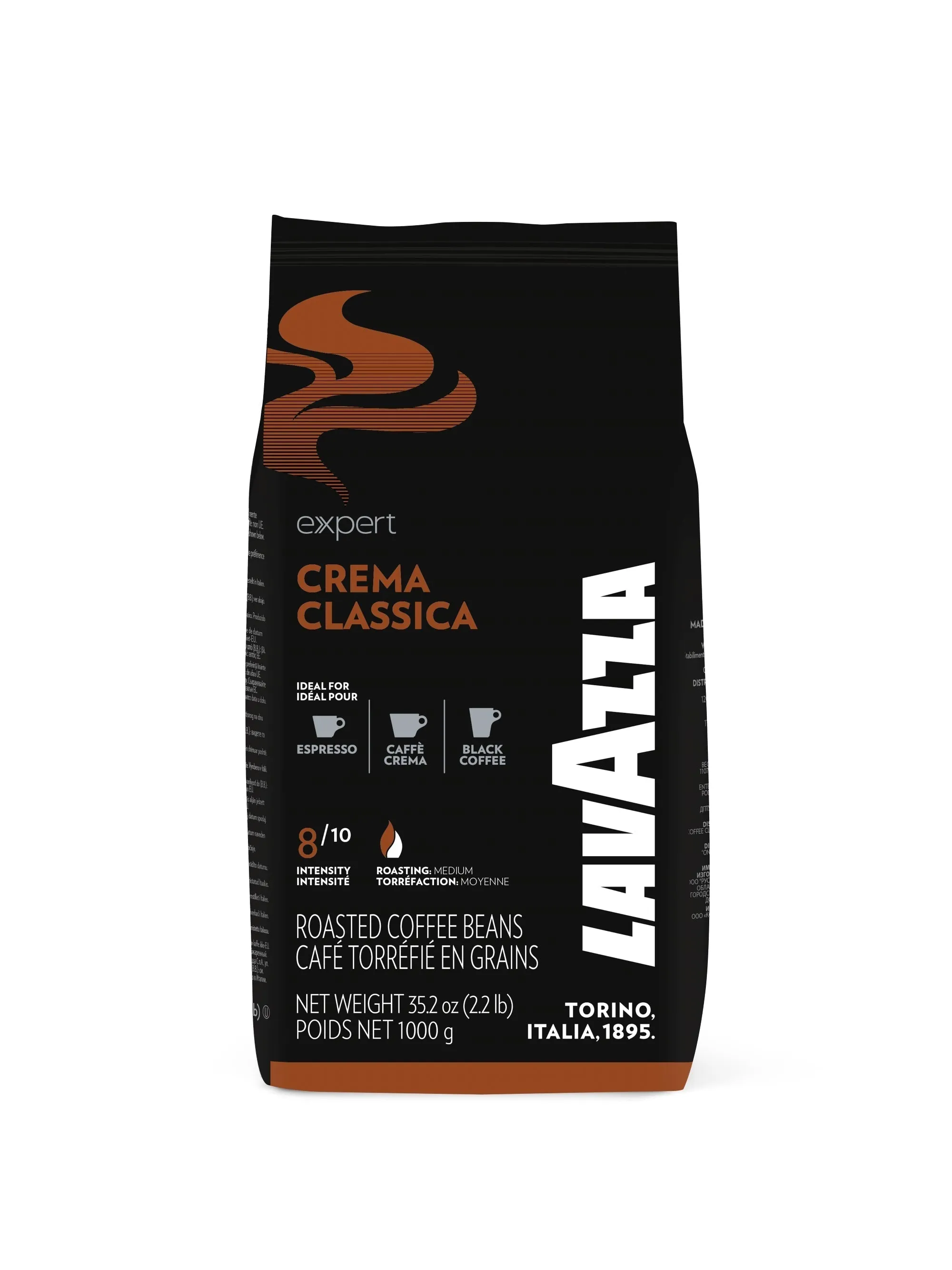 Lavazza Crema Classica 2Kg Coffee Beans (2 Packs of 1Kg)