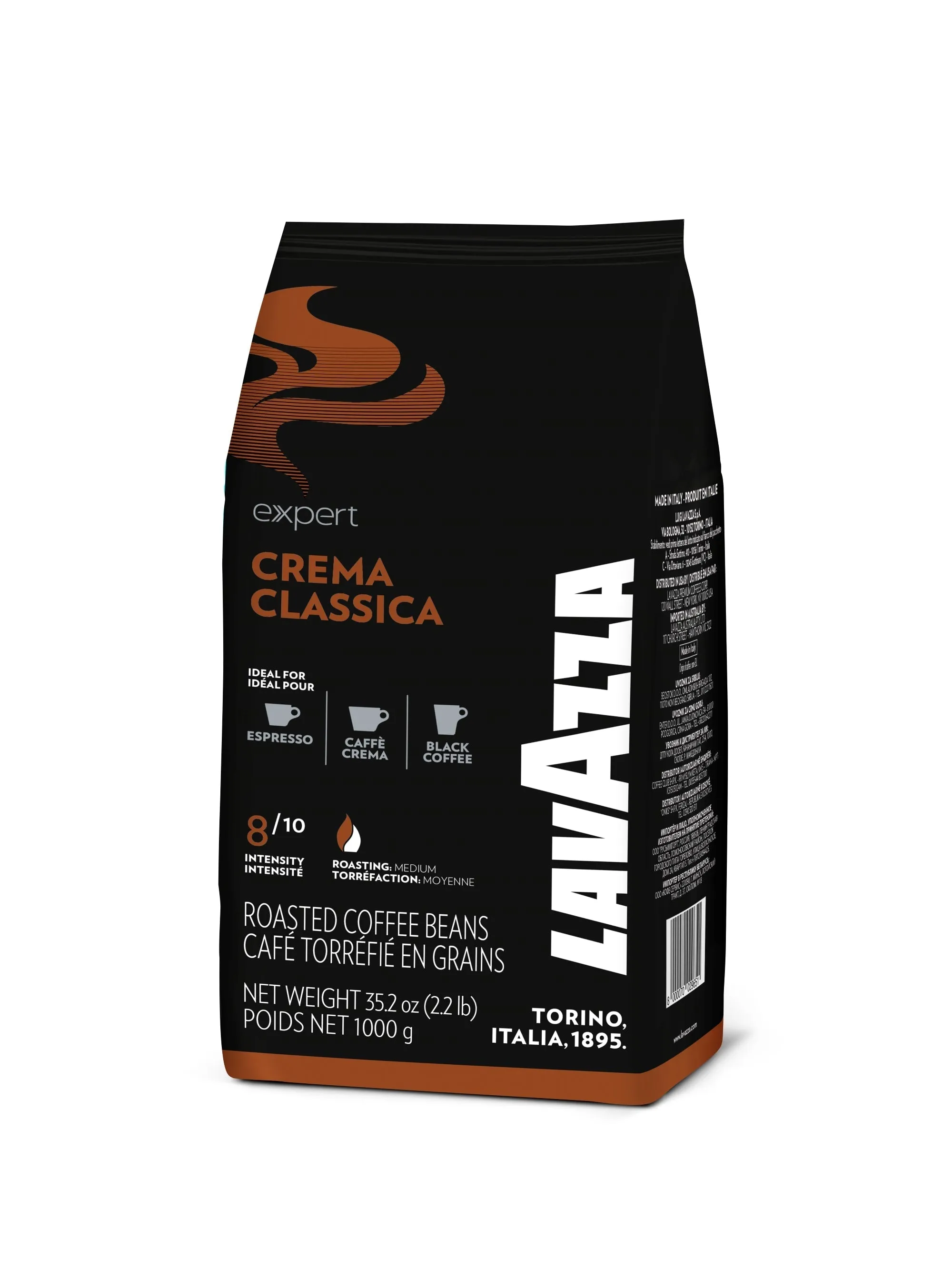 Lavazza Crema Classica 2Kg Coffee Beans (2 Packs of 1Kg)