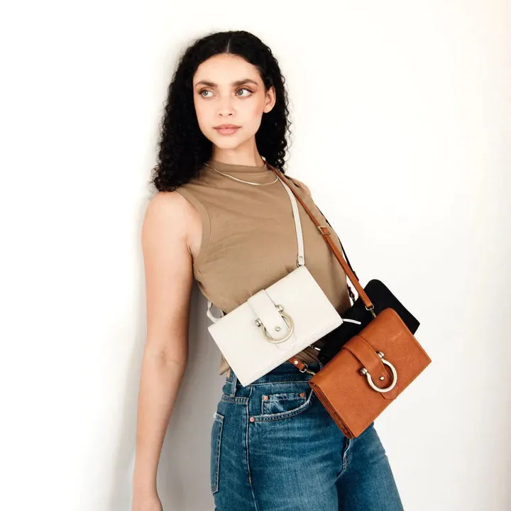 Leather Crossbody Wristlet