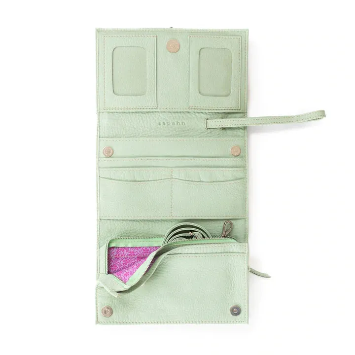 Leather Crossbody Wristlet