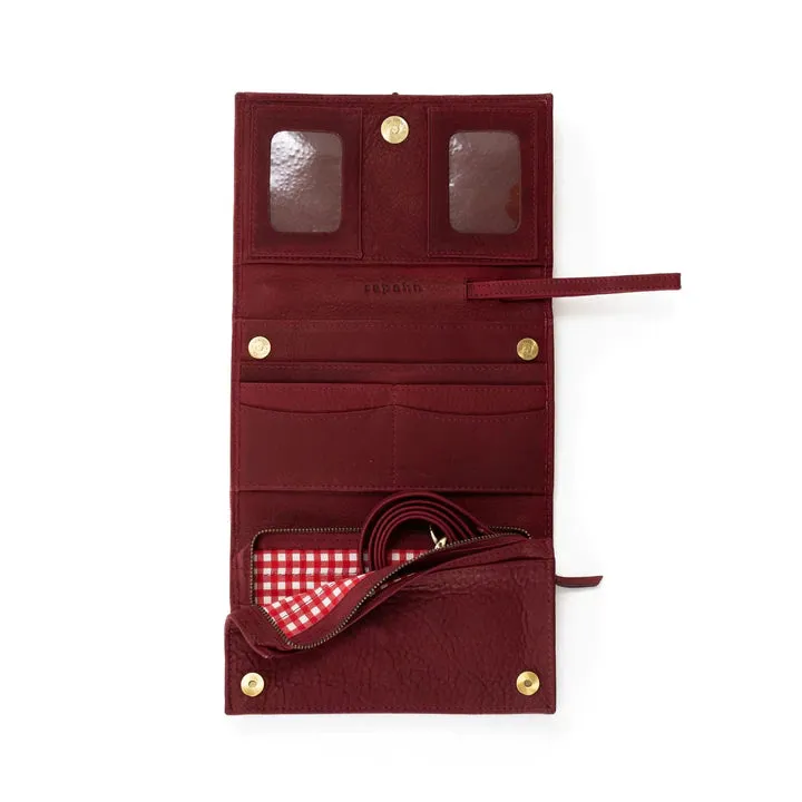 Leather Crossbody Wristlet