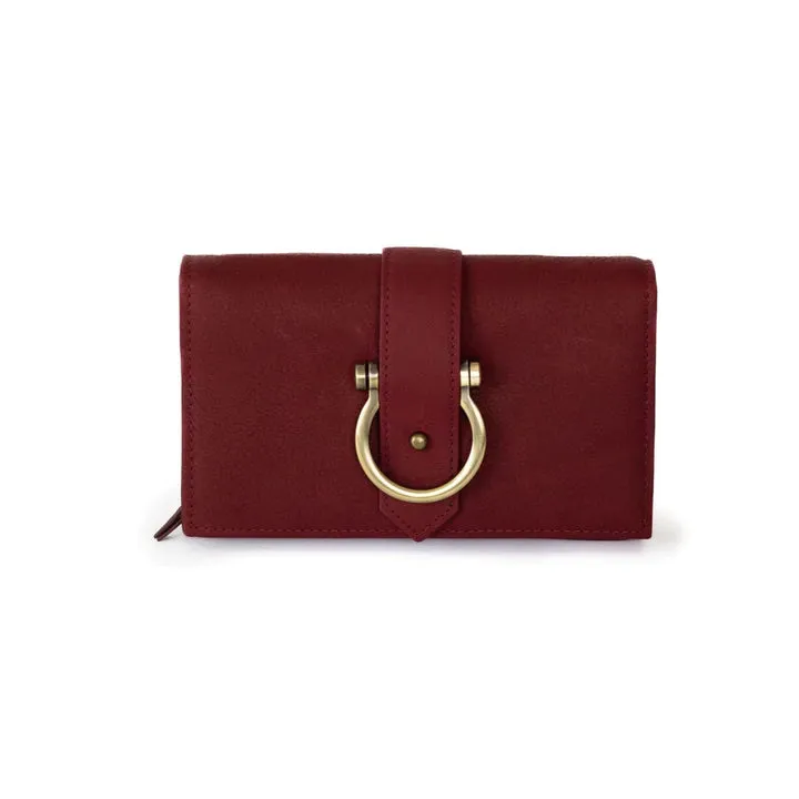 Leather Crossbody Wristlet