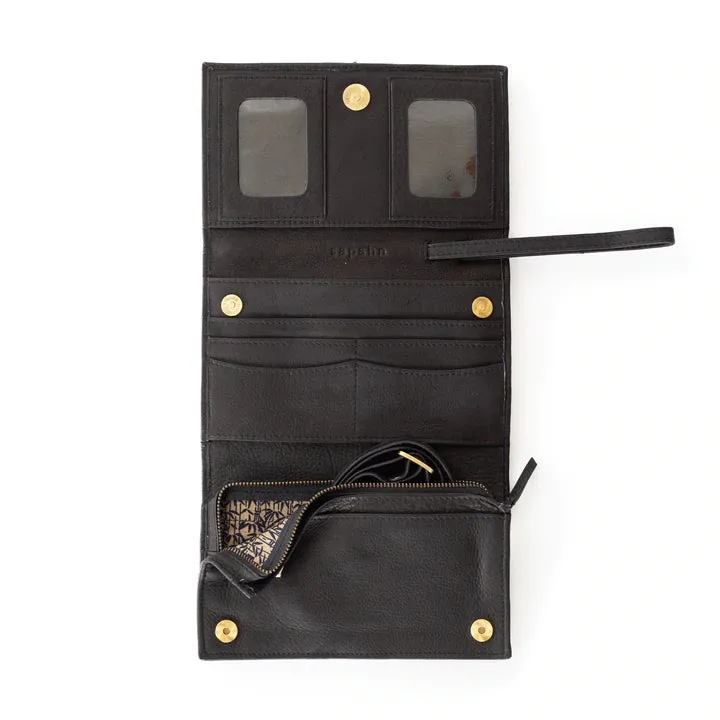 Leather Crossbody Wristlet