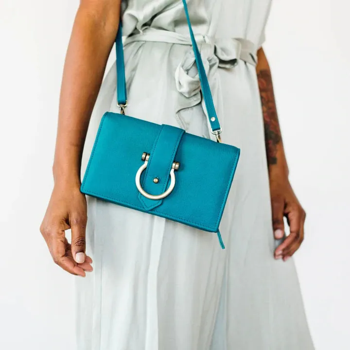 Leather Crossbody Wristlet