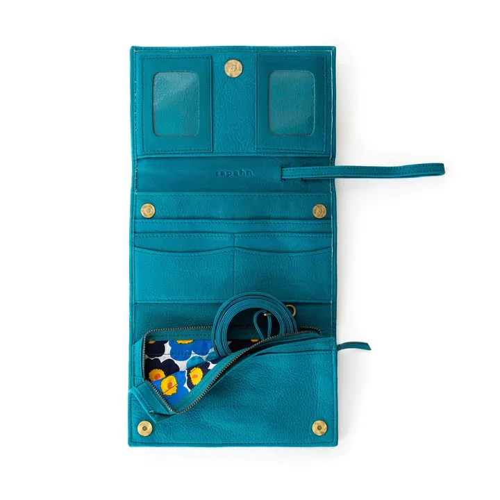 Leather Crossbody Wristlet