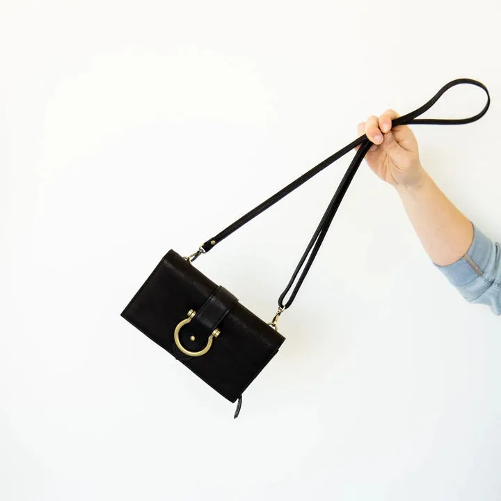 Leather Crossbody Wristlet