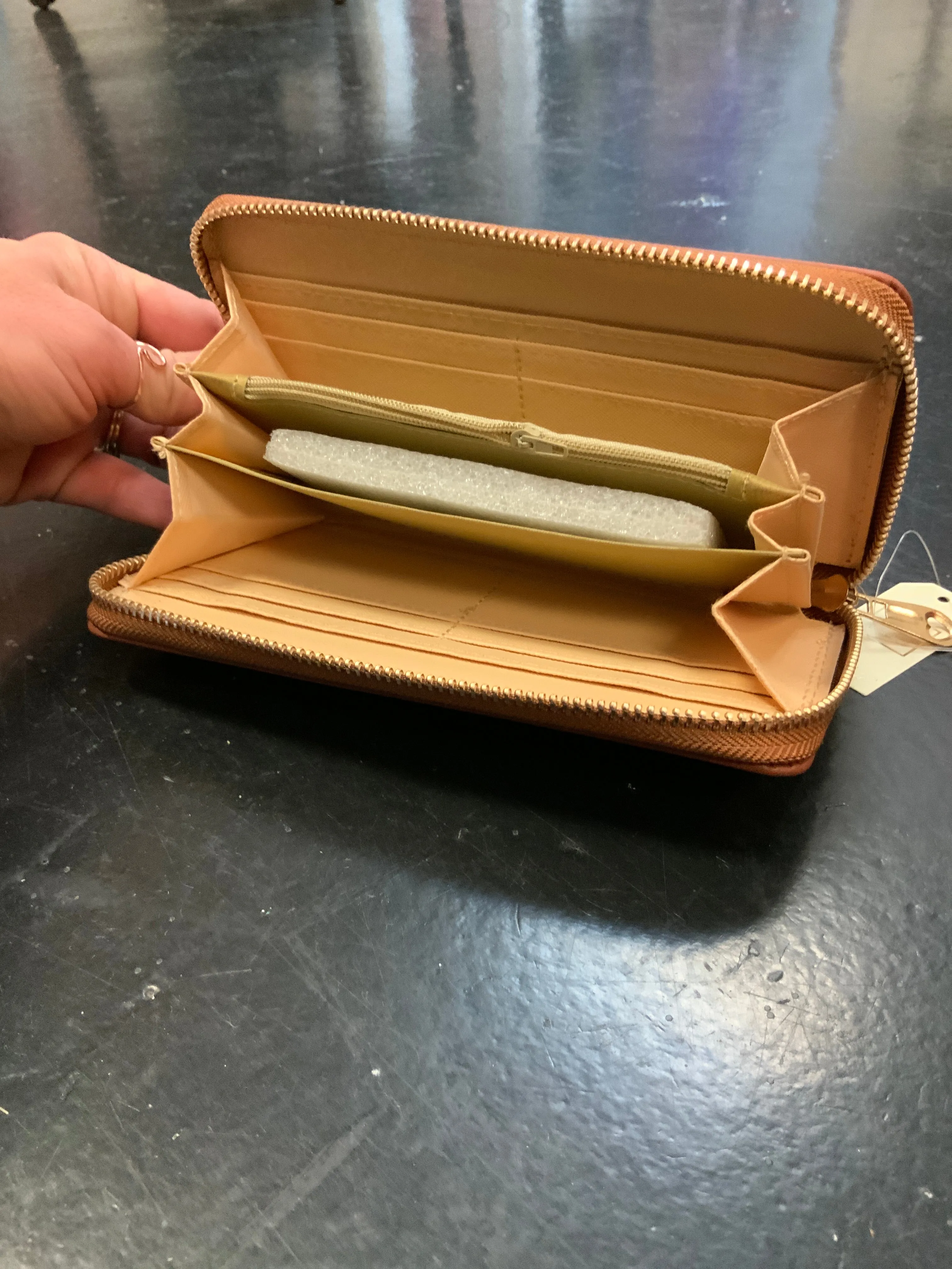 Leather Flower Wallet