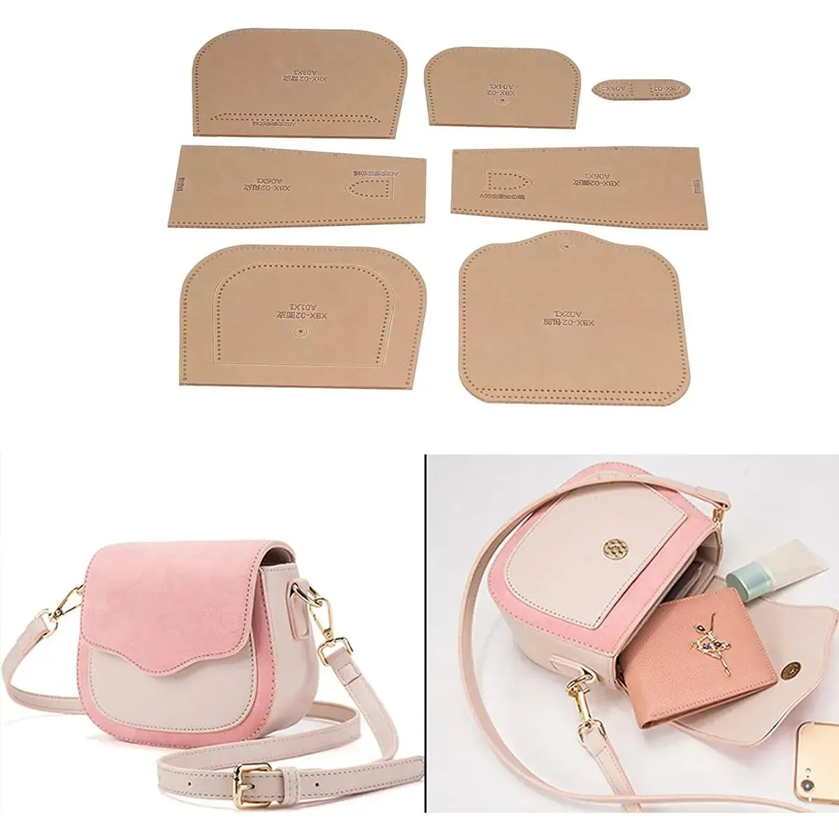 Leather Shoulder Bag Acrylic Template