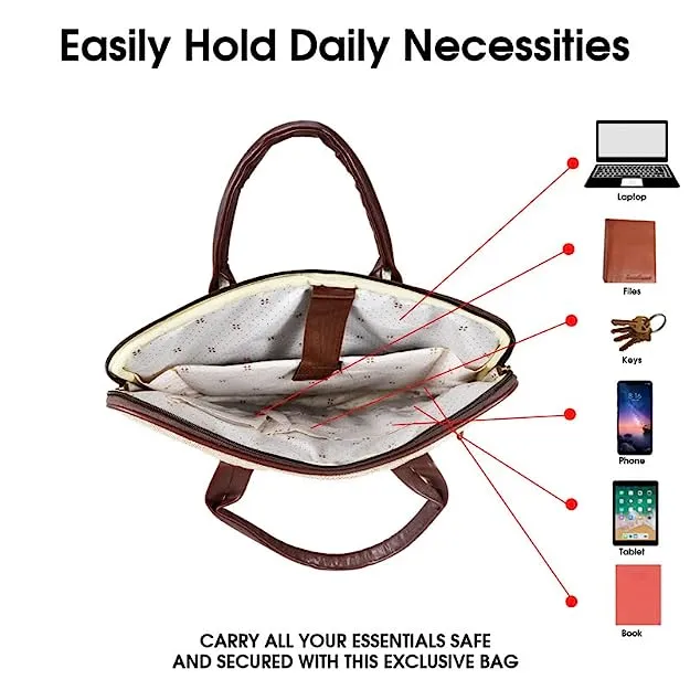 Lightweight Jute Briefcase Bag: Perfect for 14-Inch Laptops, Students, College, and Office Use