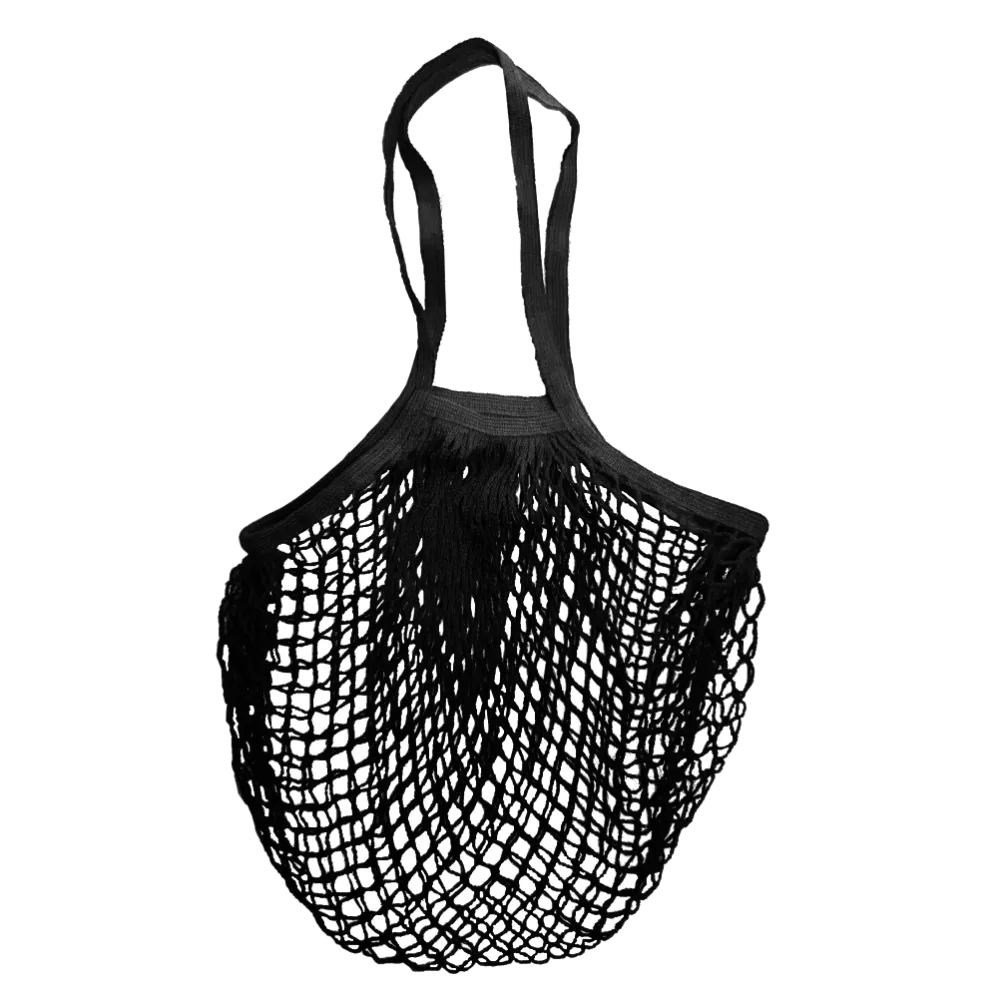 Long Handles - Organic Cotton - Reusable Grocery Mesh Shopping Bag - Khaki Green