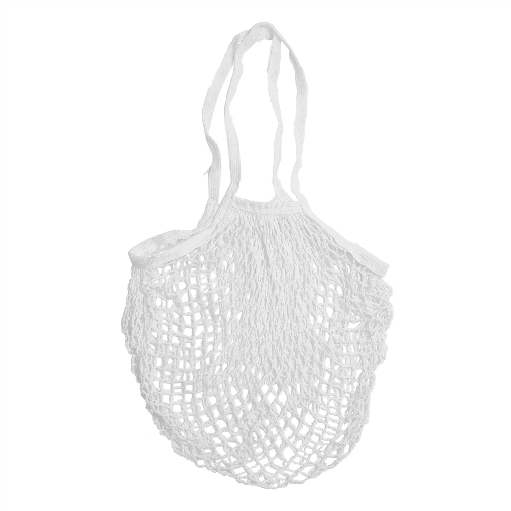Long Handles - Organic Cotton - Reusable Grocery Mesh Shopping Bag - Khaki Green