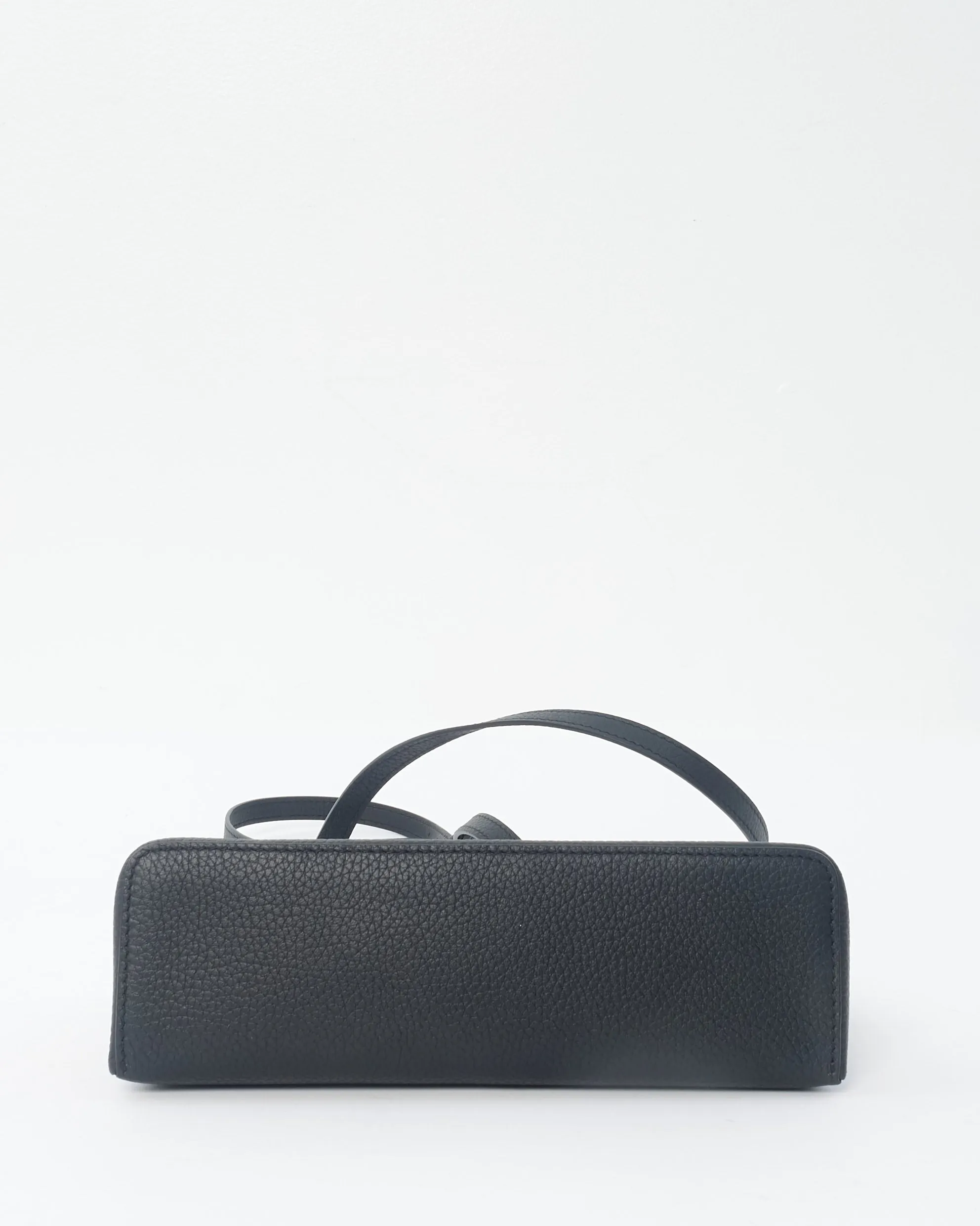 Loro Piana Black Grained Calfskin Leather L19 Bag
