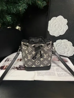 Louis Vuitton 23SS Dannin Nano Noe Black Drawstring Bucket Bag