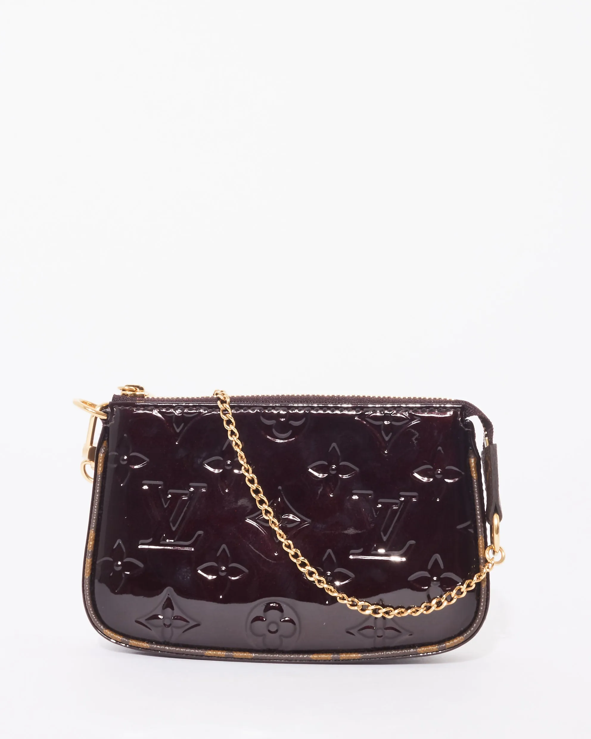Louis Vuitton Amarante Monogram Vernis & Canvas Trim Mini Pochette D'Accessoires