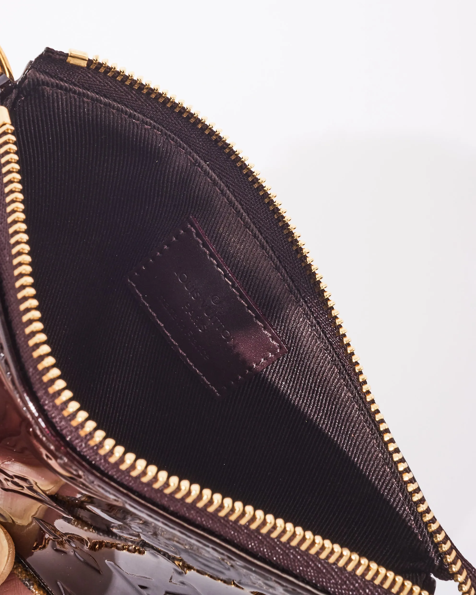 Louis Vuitton Amarante Monogram Vernis & Canvas Trim Mini Pochette D'Accessoires