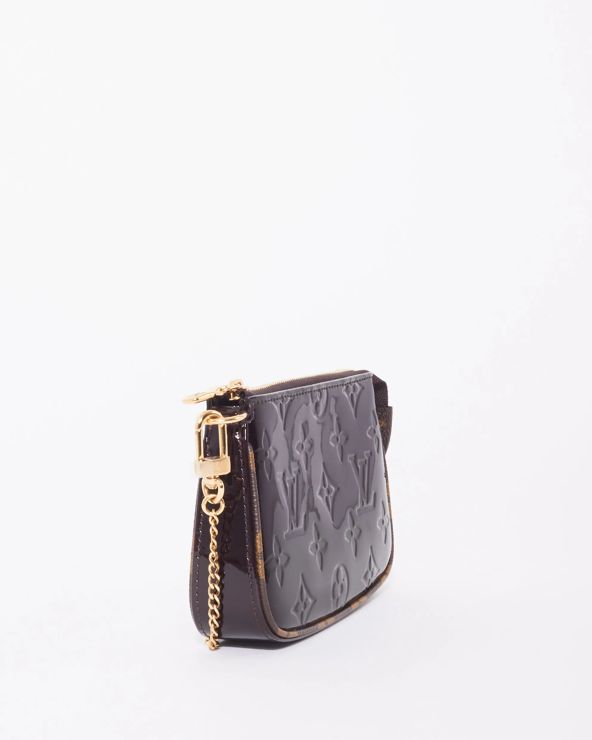 Louis Vuitton Amarante Monogram Vernis & Canvas Trim Mini Pochette D'Accessoires