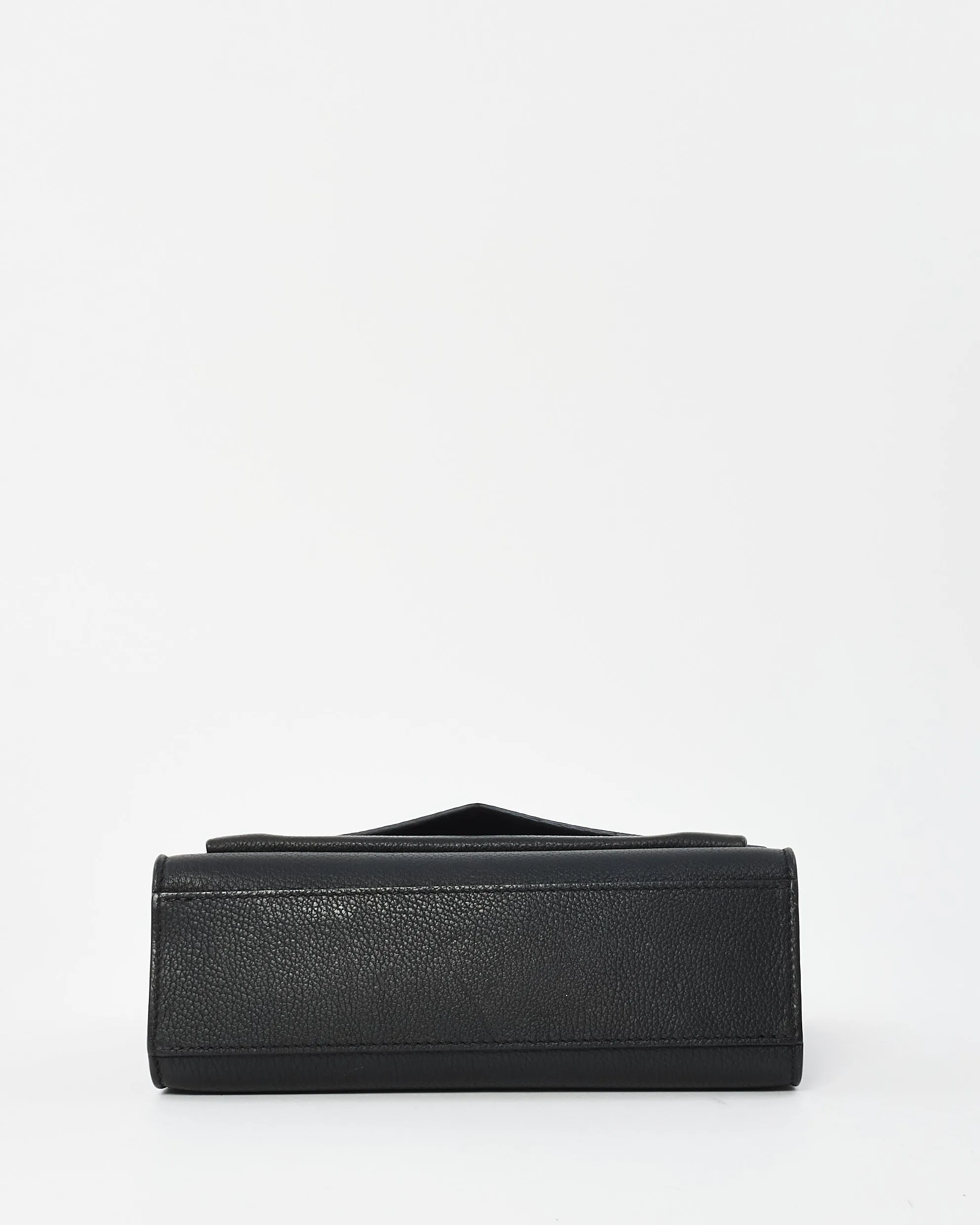 Louis Vuitton Black Leather Small Lock Me Shoulder Bag