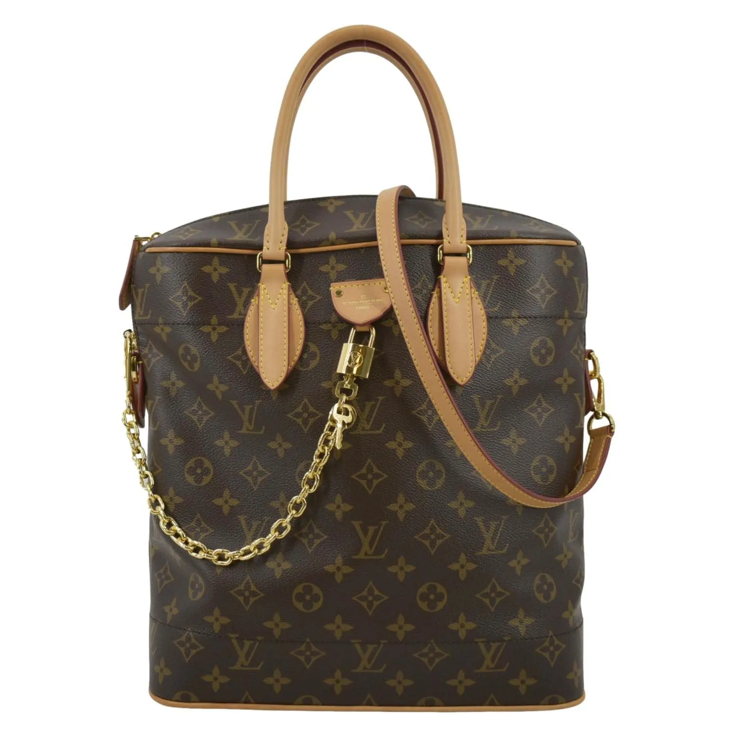 LOUIS VUITTON Carry All MM NM Monogram Canvas Shoulder Bag Brown