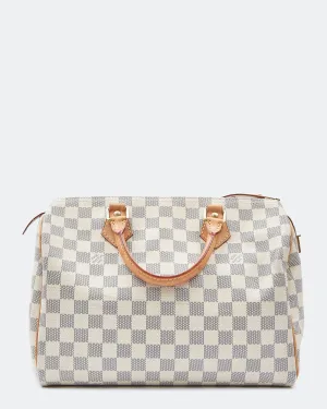 Louis Vuitton Damier Azur Canvas Speedy 30 Bag