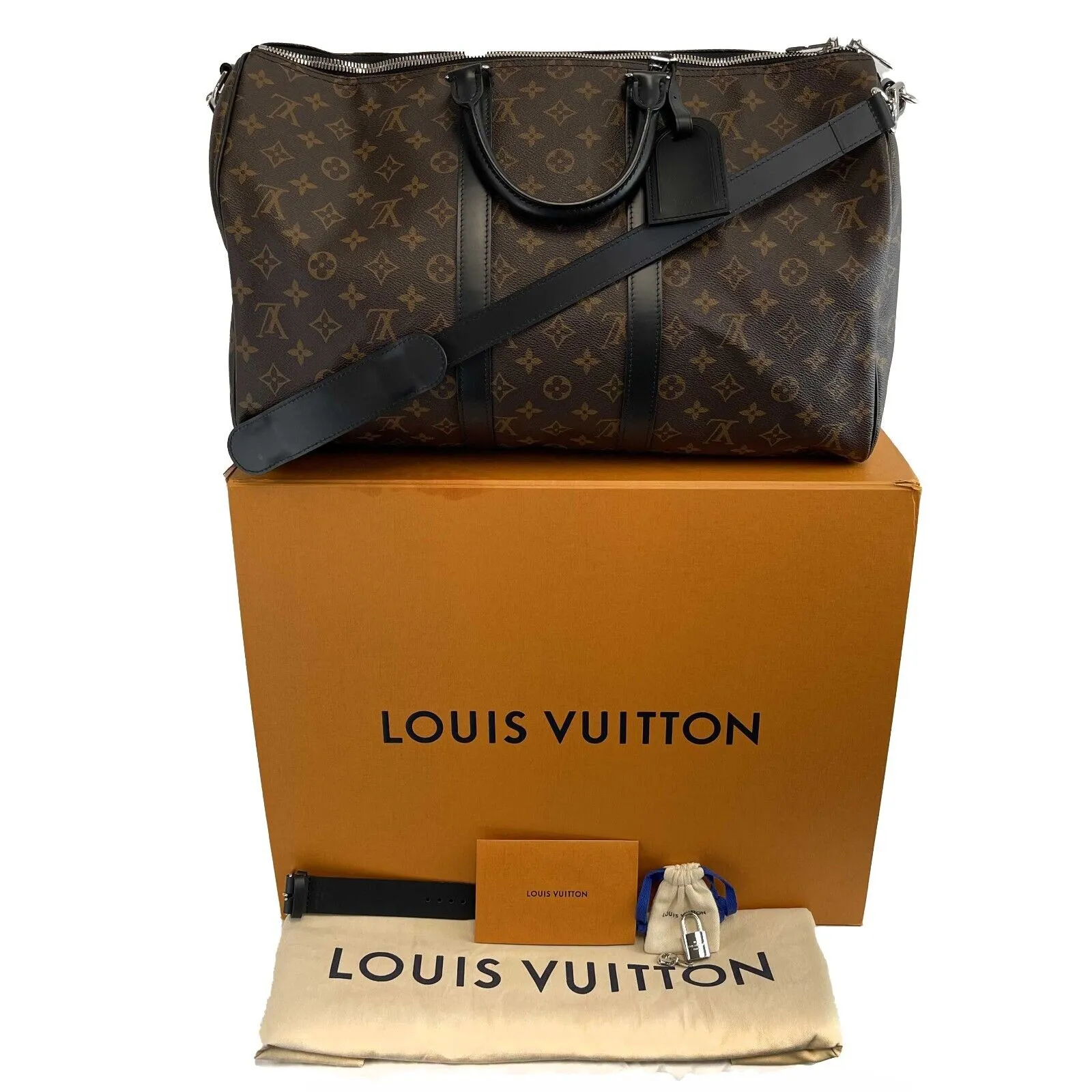 Louis Vuitton Keepall Bandouliere 45 Macassar Monogram Canvas Crossbody bag