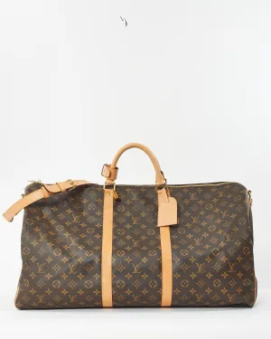 Louis Vuitton Monogram Canvas Keepall Bandoulière 60 Duffle Bag