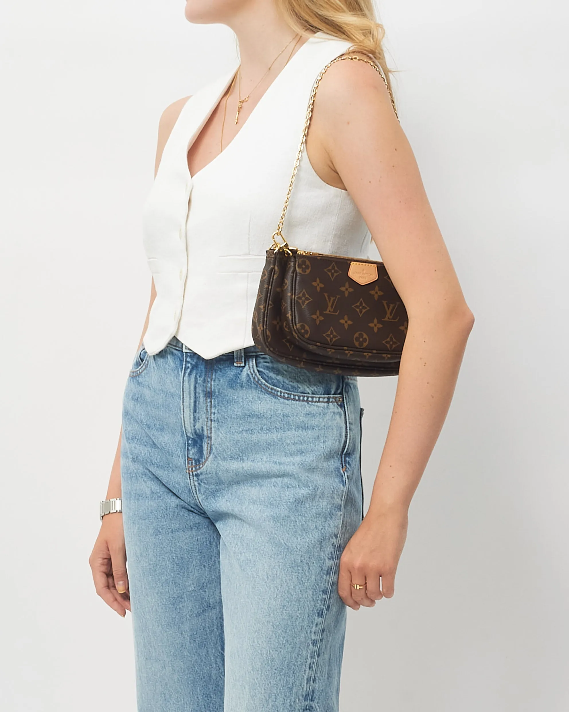 Louis Vuitton Monogram Canvas Multi Pochette W/ NO STRAP