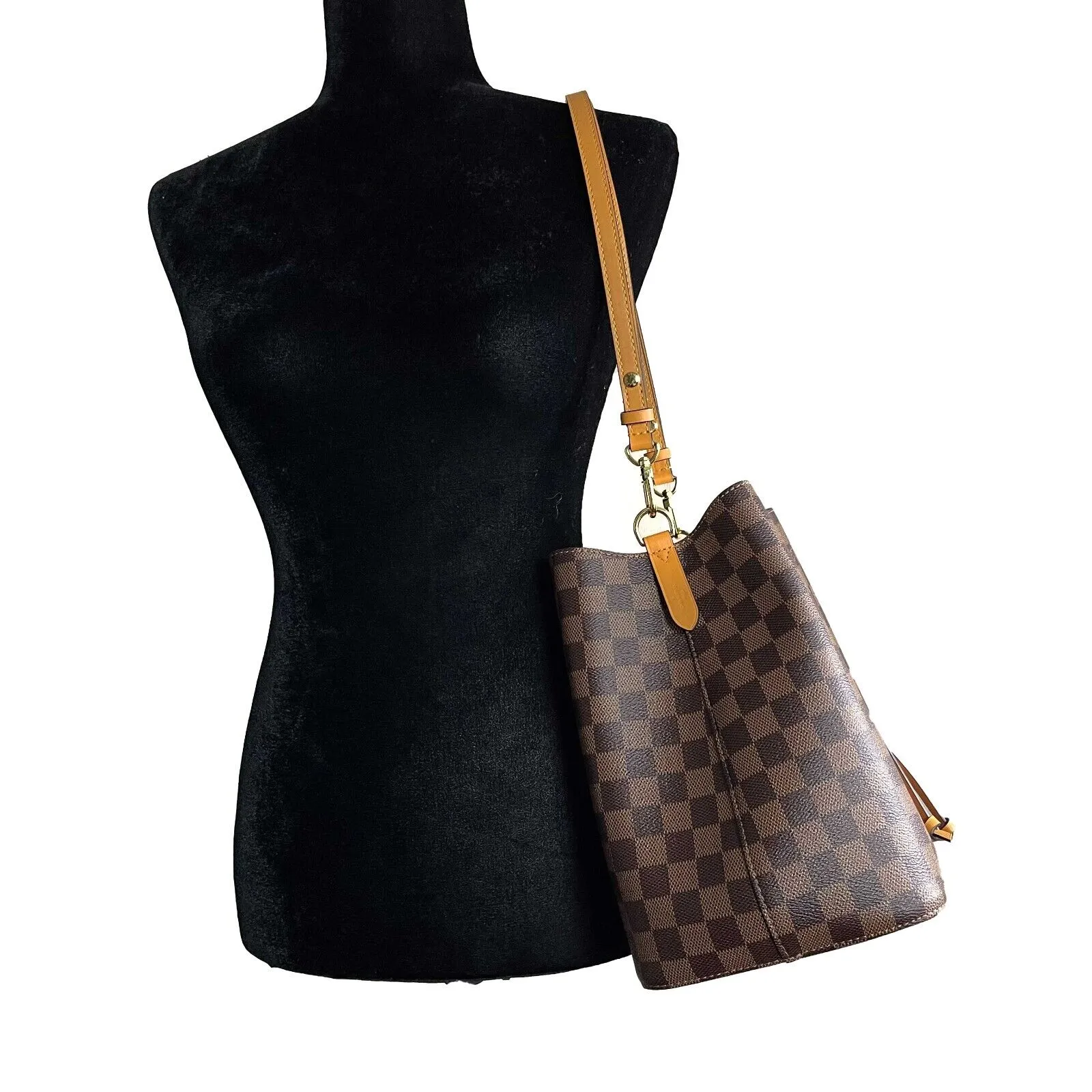 Louis Vuitton New w/o Tags Damier ebene NéoNoé Safran Brown Crossbody Handbag