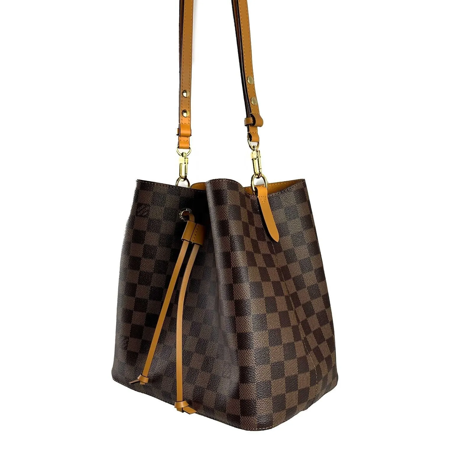 Louis Vuitton New w/o Tags Damier ebene NéoNoé Safran Brown Crossbody Handbag