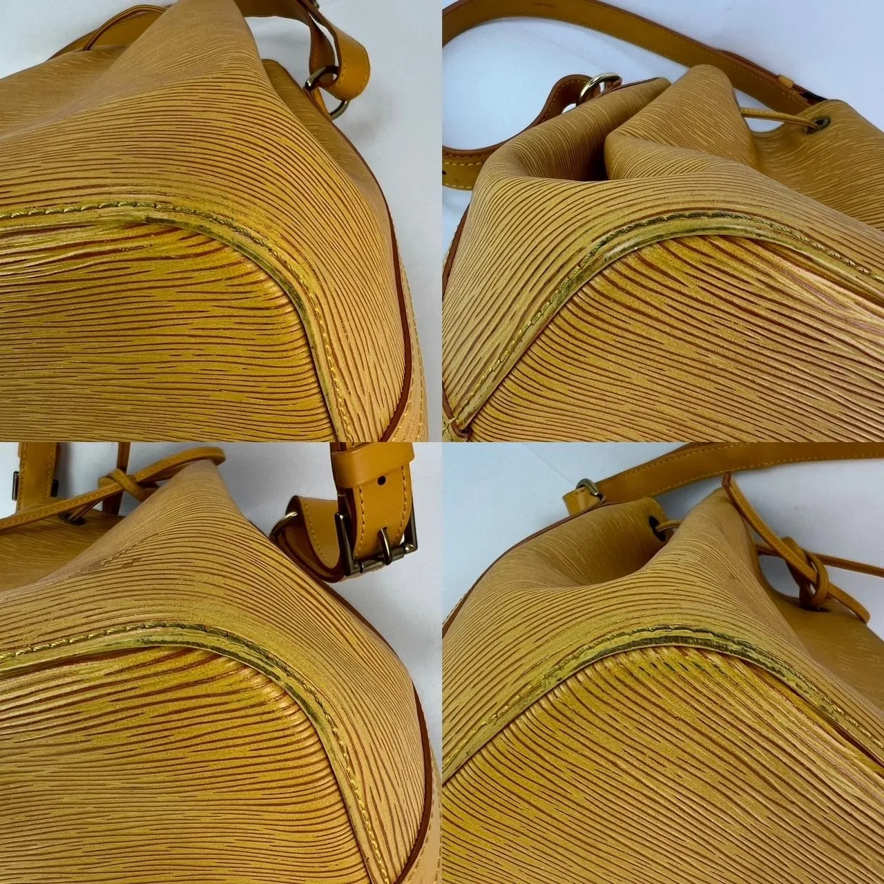 Louis Vuitton Petit Noe Drawstring Epi Yellow Leather Bucket Bag