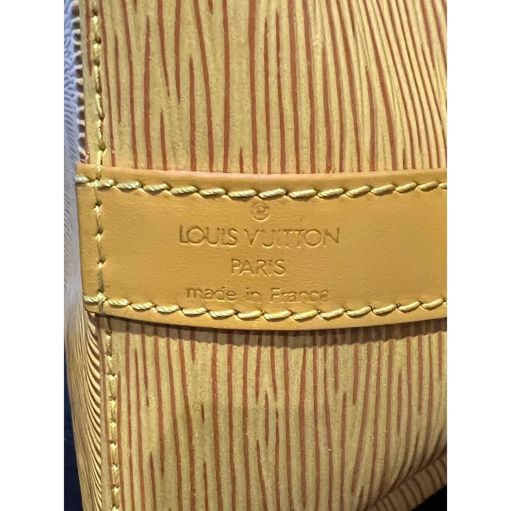 Louis Vuitton Petit Noe Drawstring Epi Yellow Leather Bucket Bag