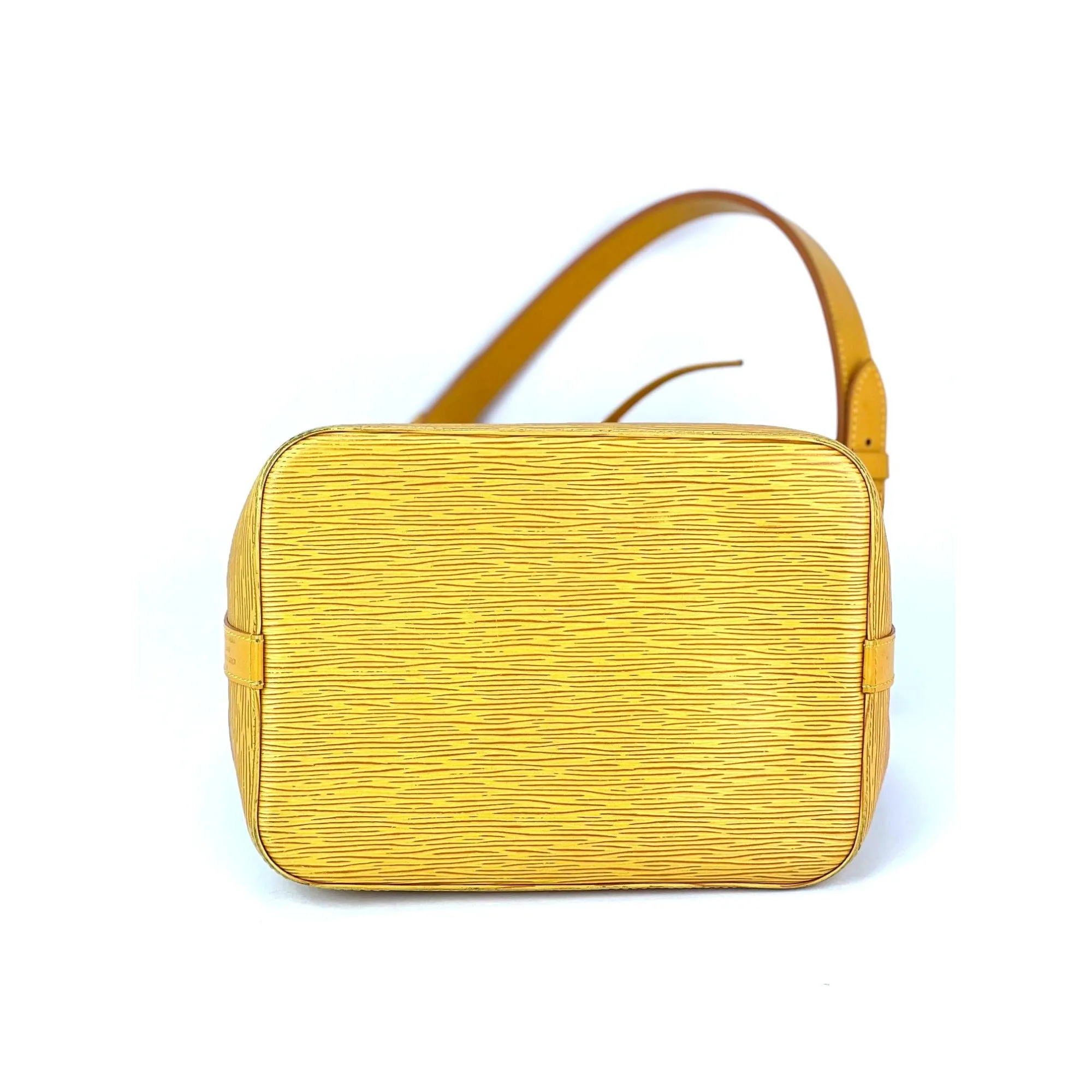 Louis Vuitton Petit Noe Drawstring Epi Yellow Leather Bucket Bag