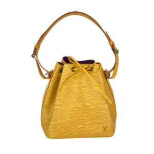 Louis Vuitton Petit Noe Drawstring Epi Yellow Leather Bucket Bag