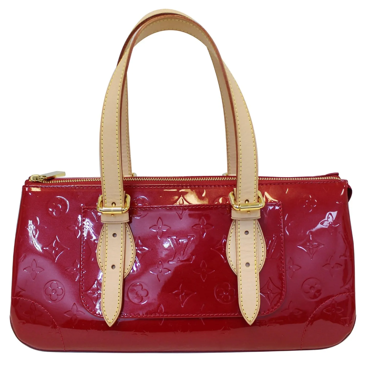 LOUIS VUITTON Rosewood Monogram Vernis Shoulder Bag Pomme D Amour